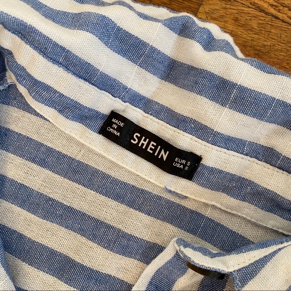 Stripped Summer Button-Down Dress - Picture 2 of 3